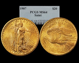 1907-$20-pcgs64-saint