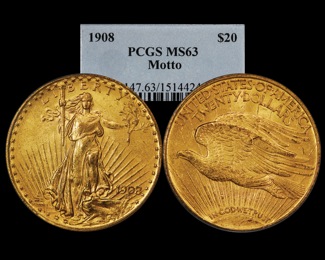 1908-$20-pcgs63-motto