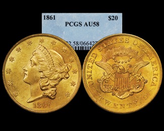$20-1861-pcgs58