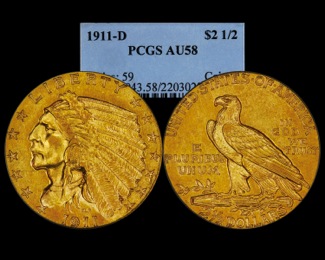 1911-D $2.5 PCGS 58