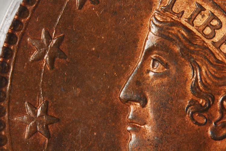 Randall cent close-up